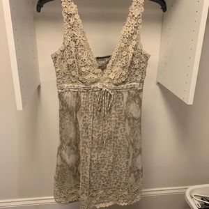 Elie Tahari Silk and Lace Dress